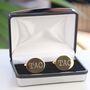 Personalised Gold Plated Oval Cufflinks, thumbnail 4 of 8
