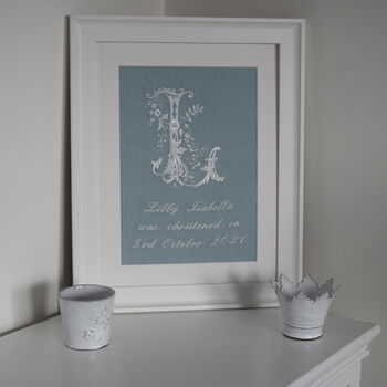 Personalised Embroidered Christening Picture, 2 of 4