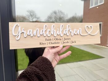 Personalised Grandchildren Wooden Sign, 5 of 6