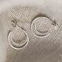 Sterling Silver Twist And Shout Stud Hoops, thumbnail 3 of 6