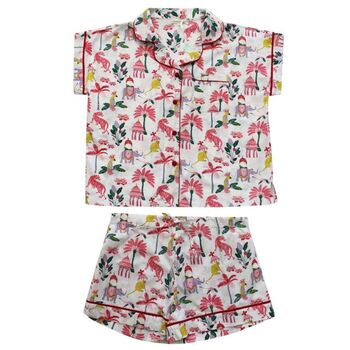 Ladies Sultan's Garden Print Cotton Short Pyjama Set, 6 of 6