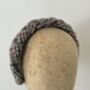 Wool Tweed Padded Braided Headband 'Clara', thumbnail 4 of 12