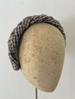 Wool Tweed Padded Braided Headband 'Clara', 4 of 12