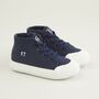 Personalised Navy Toddler High Top Trainers, thumbnail 2 of 6