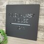 Xl Stylish Square Laser Cut House Number Door Sign, thumbnail 3 of 4