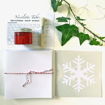 Christmas Card Stencil Kit Make Your Own Cards, 4 of 8