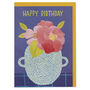 'Happy Birthday' Peony Birthday Card, thumbnail 1 of 2