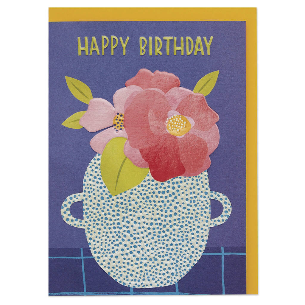'Happy Birthday' Peony Birthday Card, 1 of 2