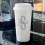 Personalised Initial And Name Double Walled Travel Mug, thumbnail 1 of 4