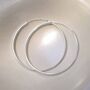 Sterling Silver 5cm Hoop Earrings, thumbnail 4 of 5