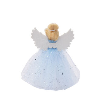 Blue Snow Fairy Light Up Angel Decoration Tree Topper, 4 of 7