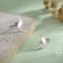 Grey Heron Bird Stud Earrings In Sterling Silver, thumbnail 2 of 11