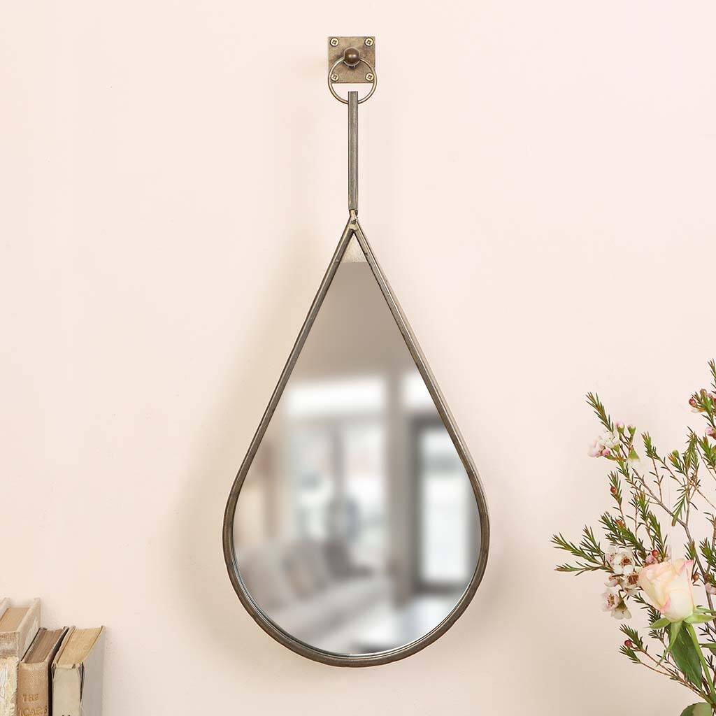 melrose contemporary tear drop wall mirror by dibor