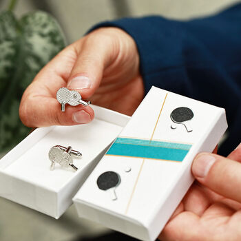 Playful Ping Pong Cufflinks In A Gift Box, 5 of 11