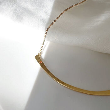Curved Bar Necklace, 4 of 6