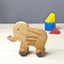 Personalised Wooden Baby Elephant On Wheels, thumbnail 1 of 3