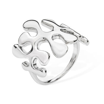 925 Sterling Silver Designer Large Splash Ring, 2 of 6