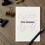 'Never A Doubt' Letterpress Congratulations Card, thumbnail 1 of 2