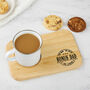 Bonus Dad, Step Dad Wooden Tea/Beer And Biscuit Snack Board, thumbnail 1 of 5
