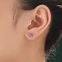 Oxidise Sterling Silver Star Fish Stud Earrings, thumbnail 6 of 12