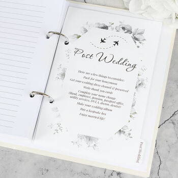 Personalised Floral Watercolour Wedding Planner, 9 of 11