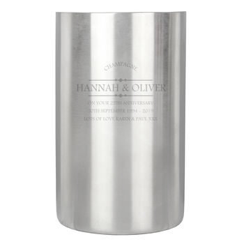 Personalised Diamond Stainless Steel Wine Cooler, 3 of 3