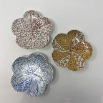Japanese Artisan Ume Pattern Plate, 4 of 6