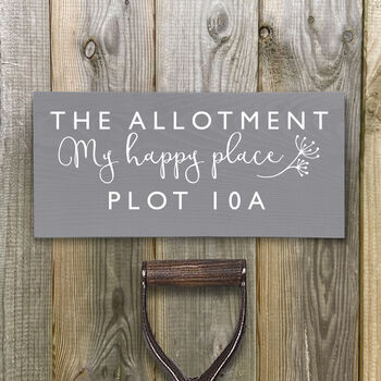 Personalised Allotment Plot Wooden Sign, 3 of 5