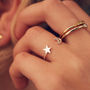 Personalised Moon And Star Open Ring, thumbnail 2 of 10