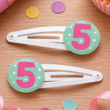 5th Birthday Hair Clips, 2 of 2