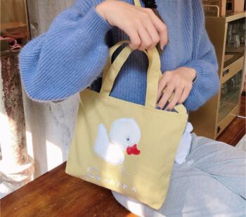 Duck Big And Small Side Crossbody Handle Tote Bag, 6 of 8