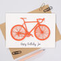 Personalised Cyclists Papercut Bicycle Birthday Card, thumbnail 2 of 6