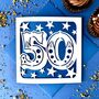 Big Number Personalised 50th Birthday Card, thumbnail 2 of 4