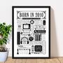 Born In 2010 Personalised 16th Birthday Fact Poster, thumbnail 1 of 9