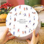 Personalised Christmas Ice Skating Pattern Cake Tin Gift For The Home, thumbnail 1 of 2