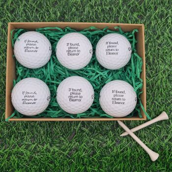 Six Personalised Golf Balls ''If Found, Please Return To .. ..'', 2 of 10