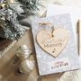 Christmas Card With Wooden Tree Bauble For Mum, thumbnail 2 of 2