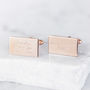 Men's Personalised Engraved Message Cufflinks, thumbnail 3 of 7