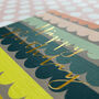 Gold Foiled Scallop Birthday Card, thumbnail 4 of 5