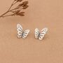 Sterling Silver Butterfly Flutter Earrings, thumbnail 1 of 8