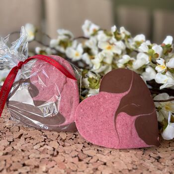 Two Pack Milk And Raspberry White Chocolate Hearts, 3 of 5