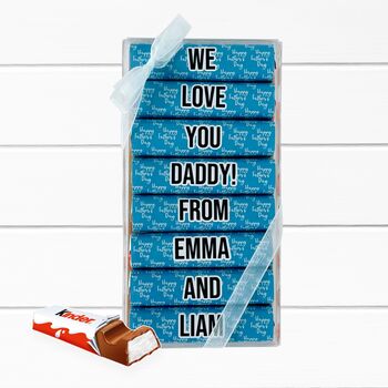 Personalised Kinder Chocolate Gift For Dad, 2 of 9