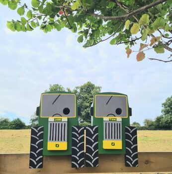 Tractor Personalised Bird Box, 5 of 5