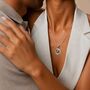 Personalised Birthstone Silver Infinity Universe Necklace, thumbnail 4 of 12