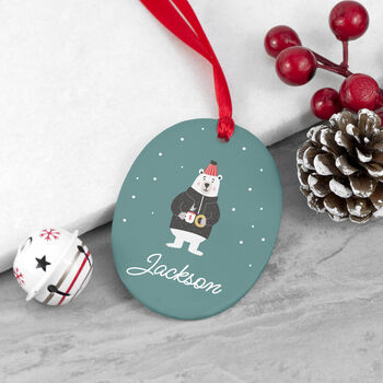 Personalised Oval Christmas Decoration, 3 of 12