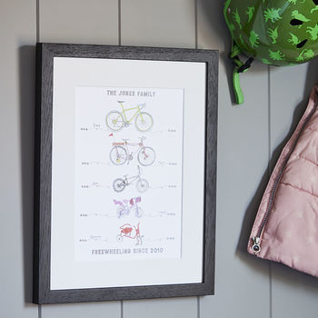 Personalised Family Bike Print, 2 of 5