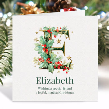 Personalised Initial Christmas Card – Any Letter, 3 of 8