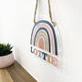 Muted Rainbow Hanging Room Sign, thumbnail 2 of 7