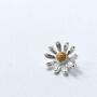 Gold And Silver Daisy Brooch, thumbnail 3 of 12