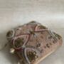 Bronze Embroidered Square Handcrafted Clutch Bag, thumbnail 5 of 7